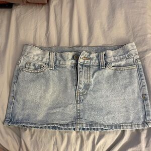 Brandy Melville Light Blue Denim Mini Skirt